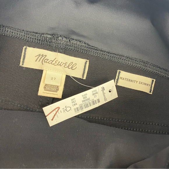 Madewell Maternity Over The Belly Skinny Jeans: Lunar Black Wash - Tencel Denim - Picture 10 of 11